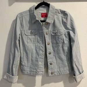 White and blue Jean jacket